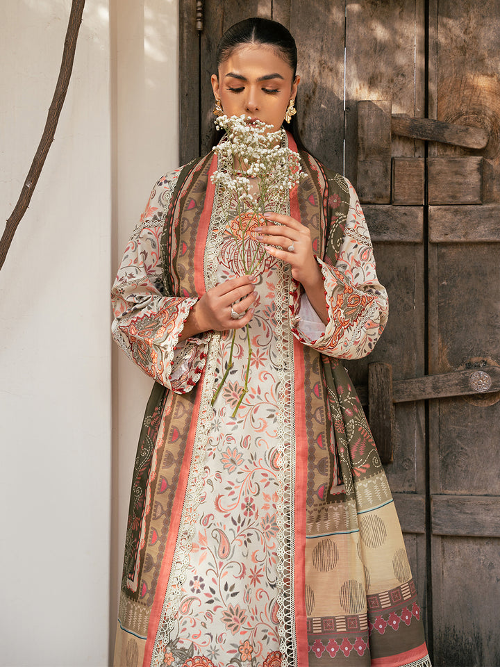 Bin Ilyas | 2073 - A | Hazel Printed Embroidered Lawn '25