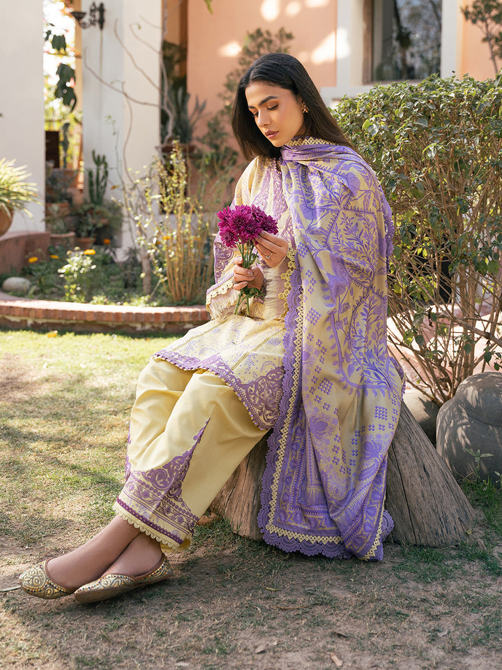 Bin Ilyas | 2074 - A | Hazel Printed Embroidered Lawn '25