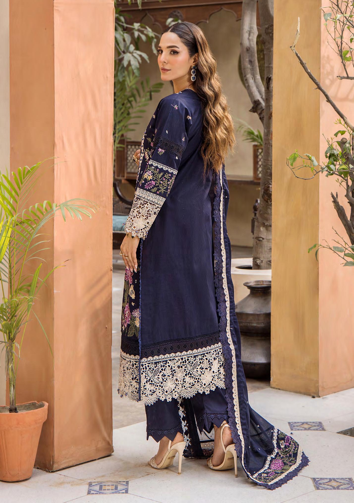 Eshaisha | Velvet Night | Luxury Lawn Embroidered '25