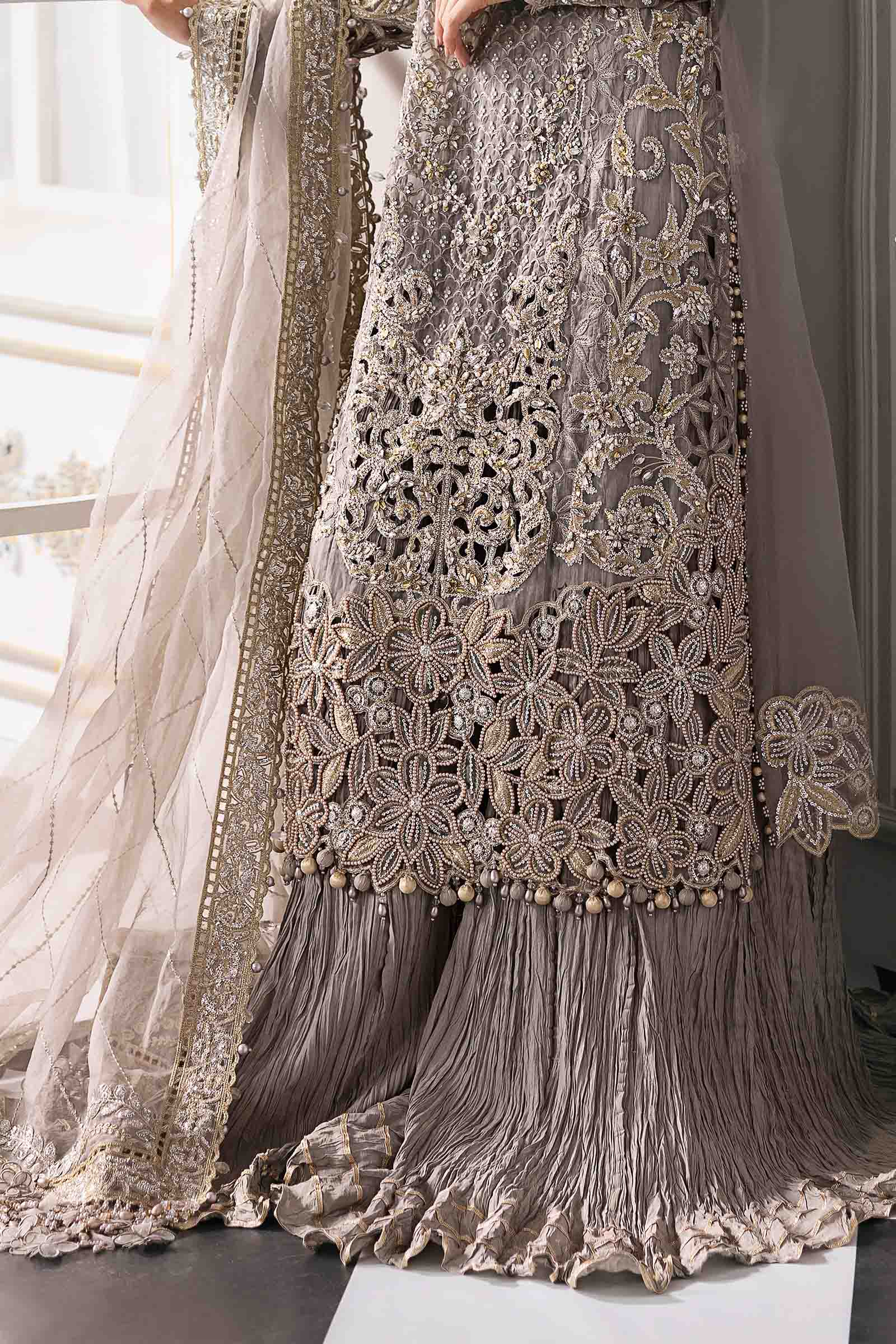 Maria B Mbroidered | BD-3006 | 3 Piece Unstitched Embroidered Chiffon Suit