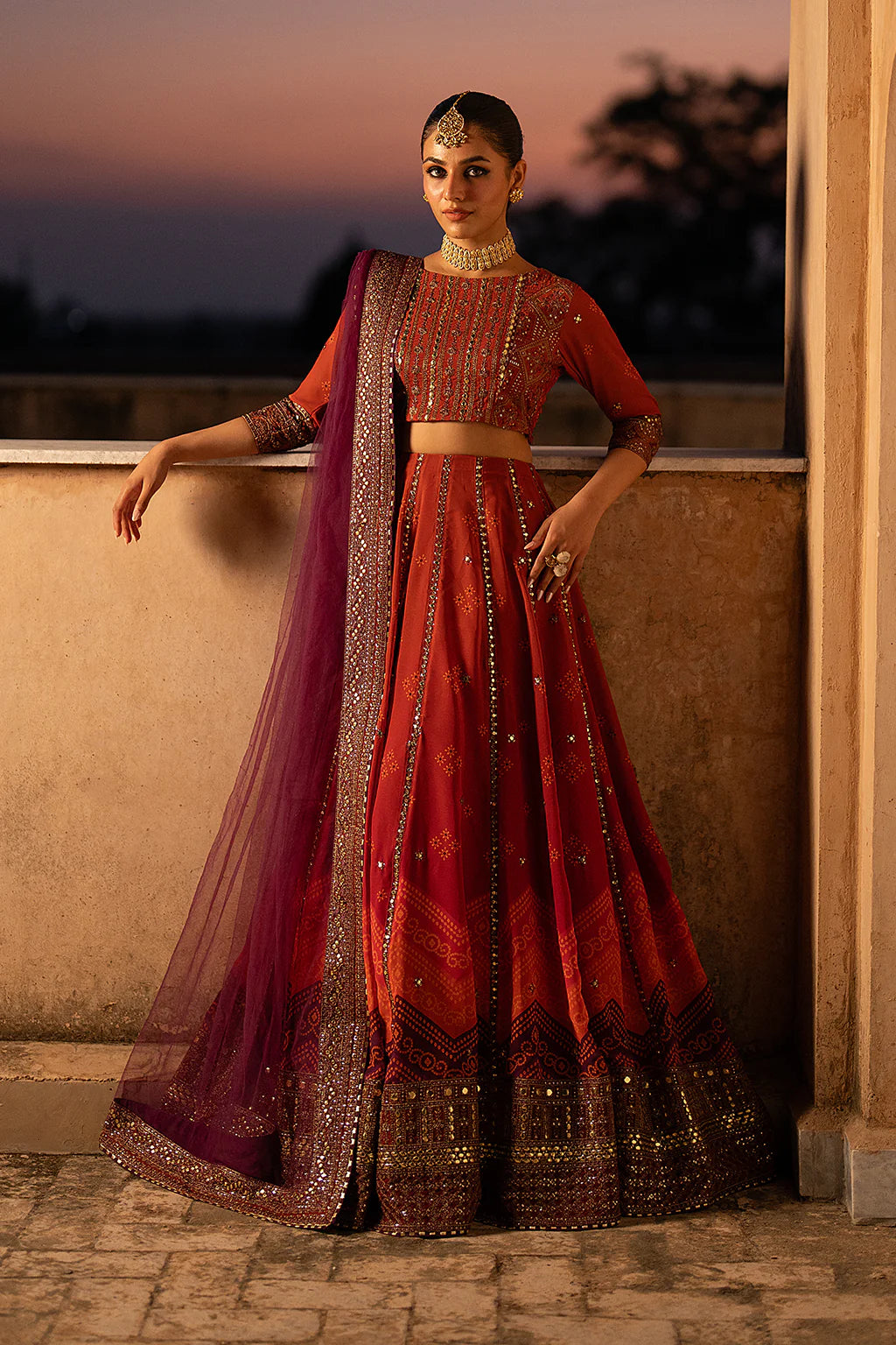 Bandhani Luxury Chiffon '25 | UE-334 | 3PC Embroidered Chiffon Suit