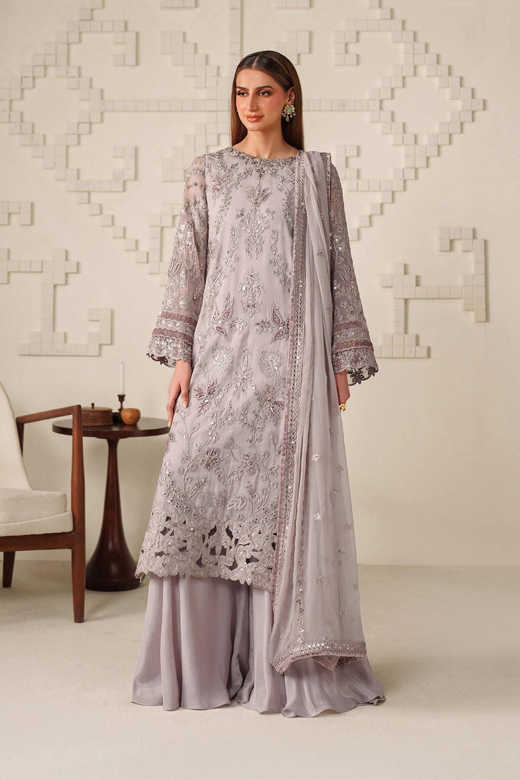 Iznik Festive Formals '26 | UE-618 Embroidered Chiffon
