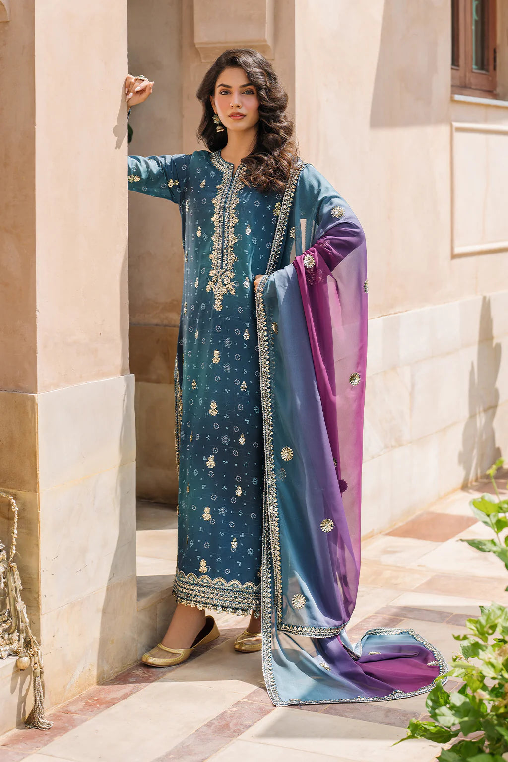 Bandhani Luxury Chiffon '25 | UE-335 | 3PC Embroidered Chiffon Suit