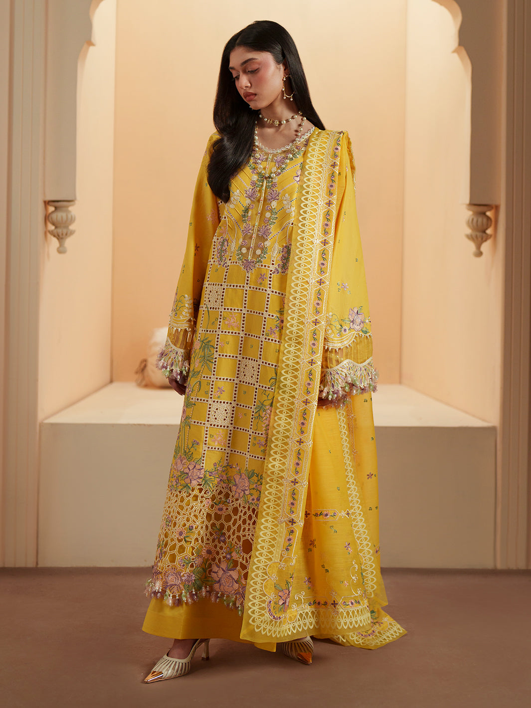 Binilyas Mashriq Luxury Lawn '26 | D-111-A | 3 PC Luxury Lawn