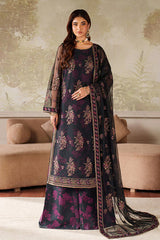 Zarif Zaneera Ashaal black sequins embroidered formal dress – front