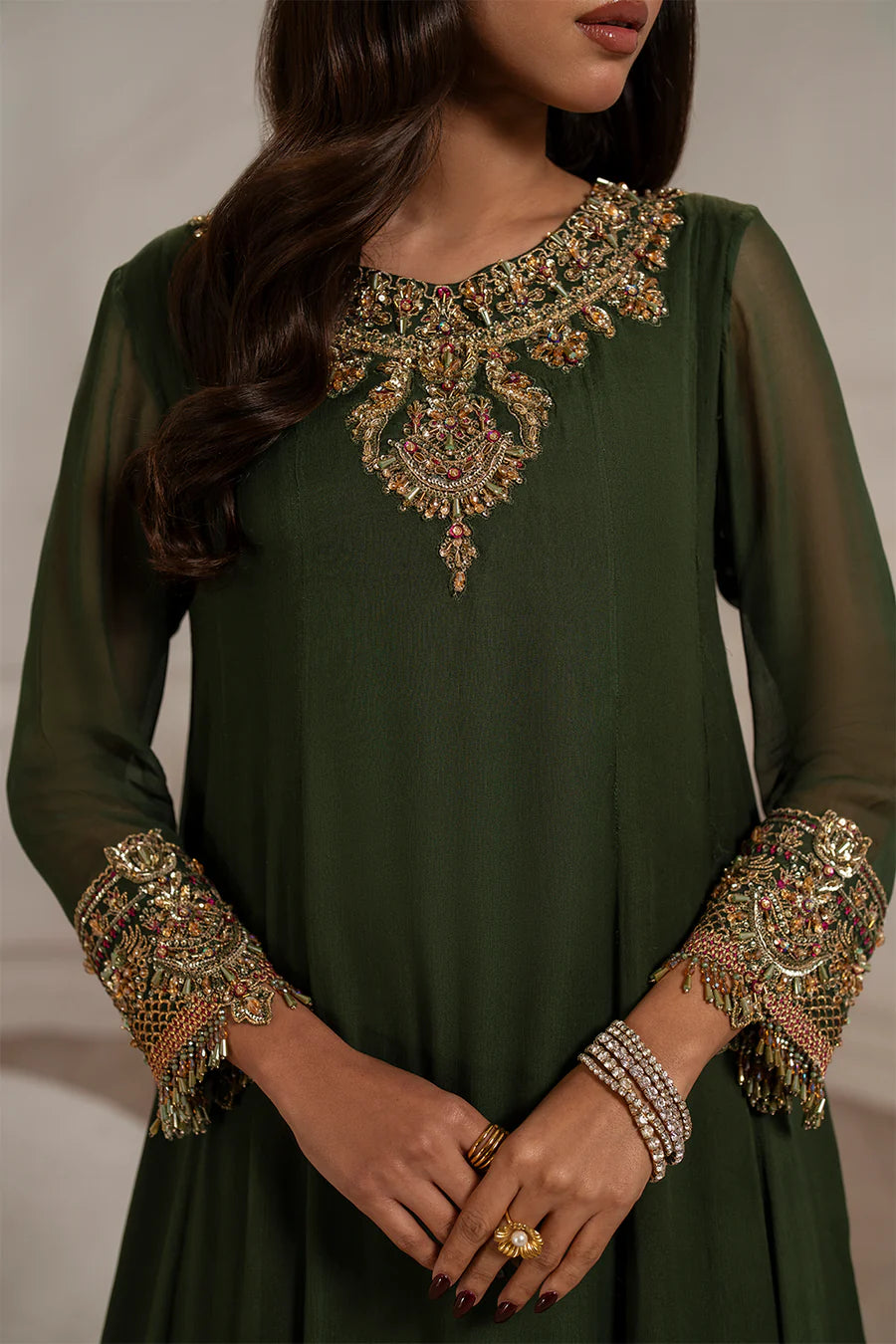 Iznik | Luxury Formal | UE-416 Embroidered Chiffon