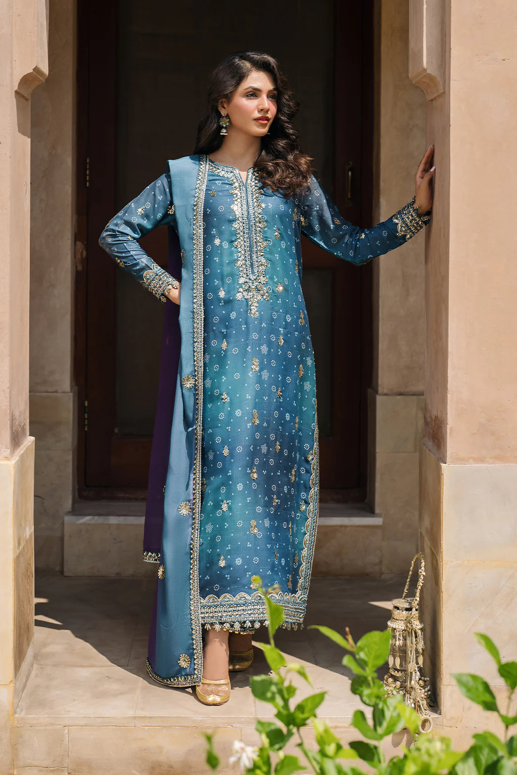 Bandhani Luxury Chiffon '25 | UE-335 | 3PC Embroidered Chiffon Suit