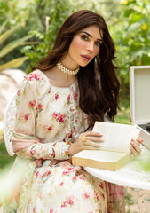 Elaf | ECD-2A IVORY PEONY | PRINTS WITH CHIFFON'25