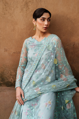 Iznik | Printed Formal | UE-535 Embroidered Net