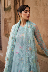 Iznik | Printed Formal | UE-535 Embroidered Net