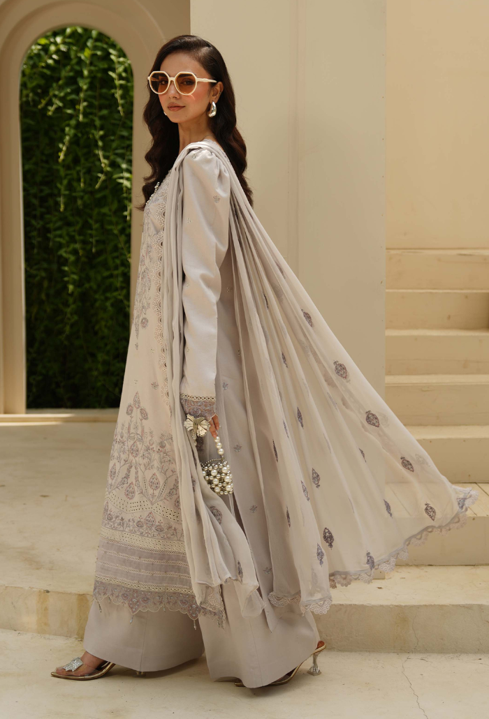 Mushak by HumDum | D07 | 3PC Embroidered Lawn Suit