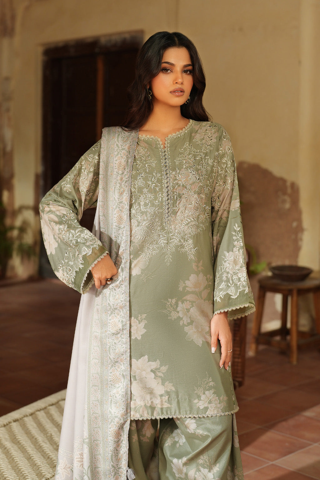 IPF-08 Embroidered Printed Linen