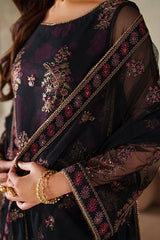 Highway Fashion Zarif Ashaal black wedding outfit with dupatta