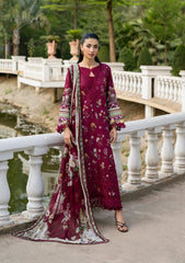 Elaf Signature Embroidered Lawn with Chiffon Collection Vol II '26 | ESG-2A NORA