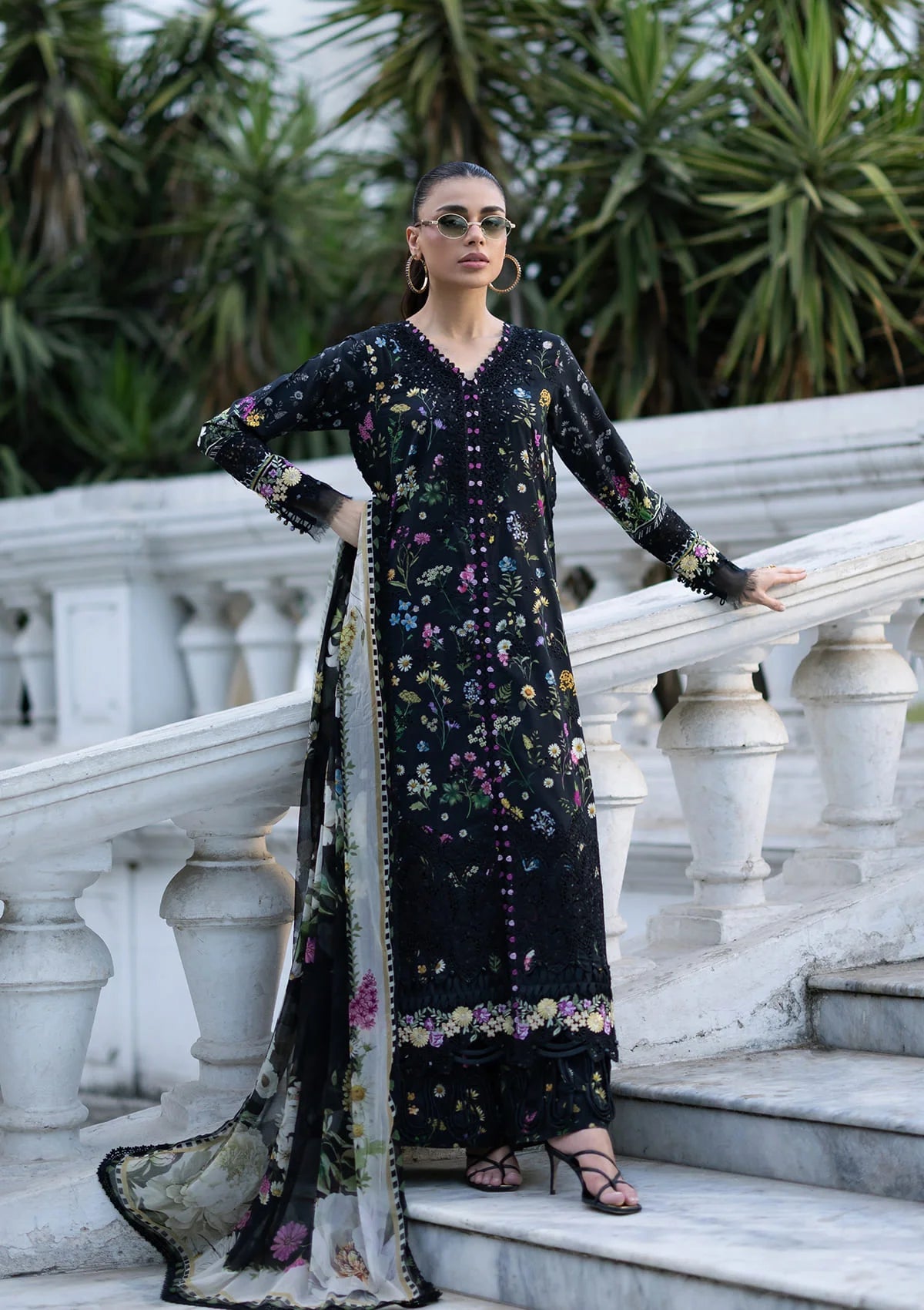 Elaf Signature Embroidered Lawn with Chiffon Collection Vol II '26 | ESG-2B SASHA