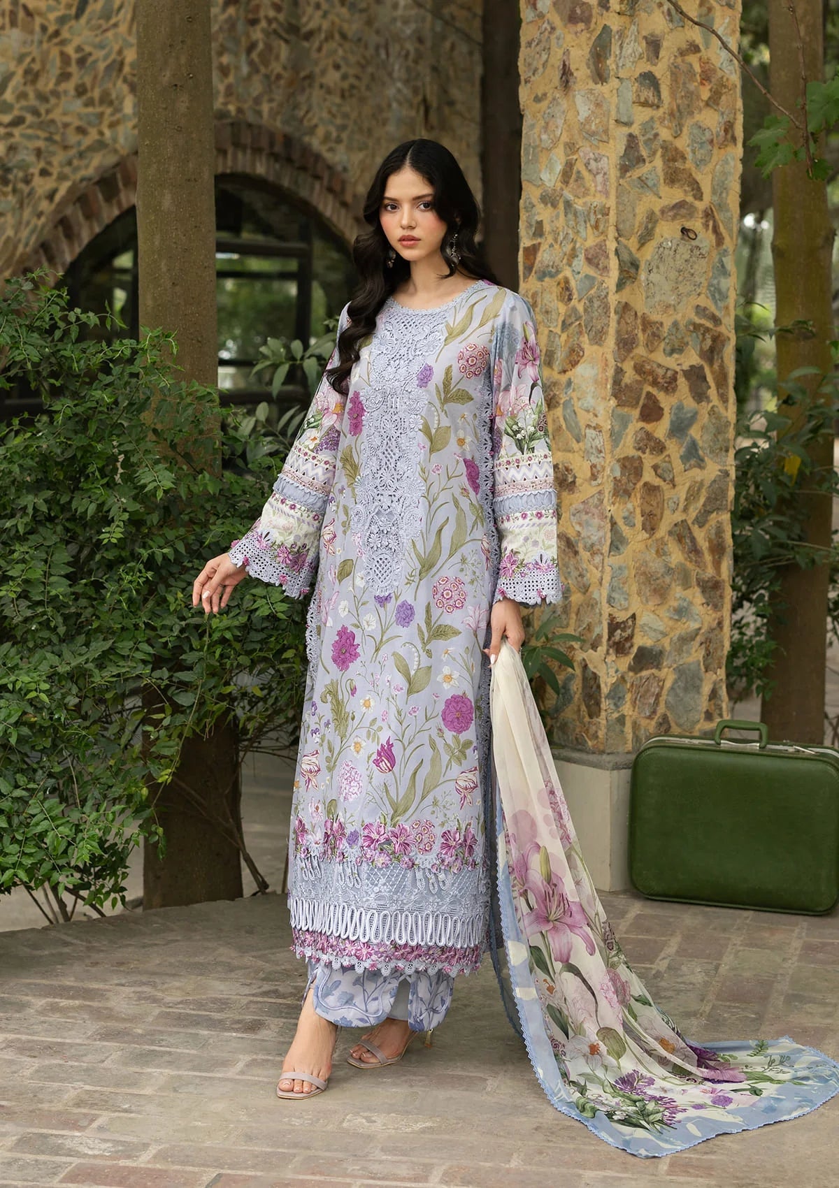 Elaf Signature Embroidered Lawn with Chiffon Collection Vol II '26 | ESG-5A ARIANA