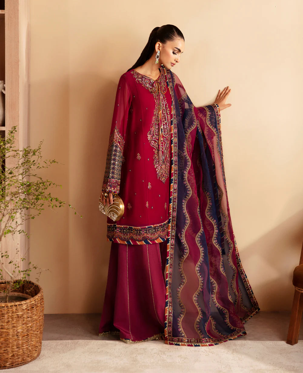 Xenia | MEHKASH | Embroidered Chiffon Formal Dress