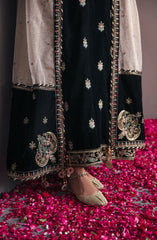 Aqs velvet formal dress by Emaan Adeel for wedding season