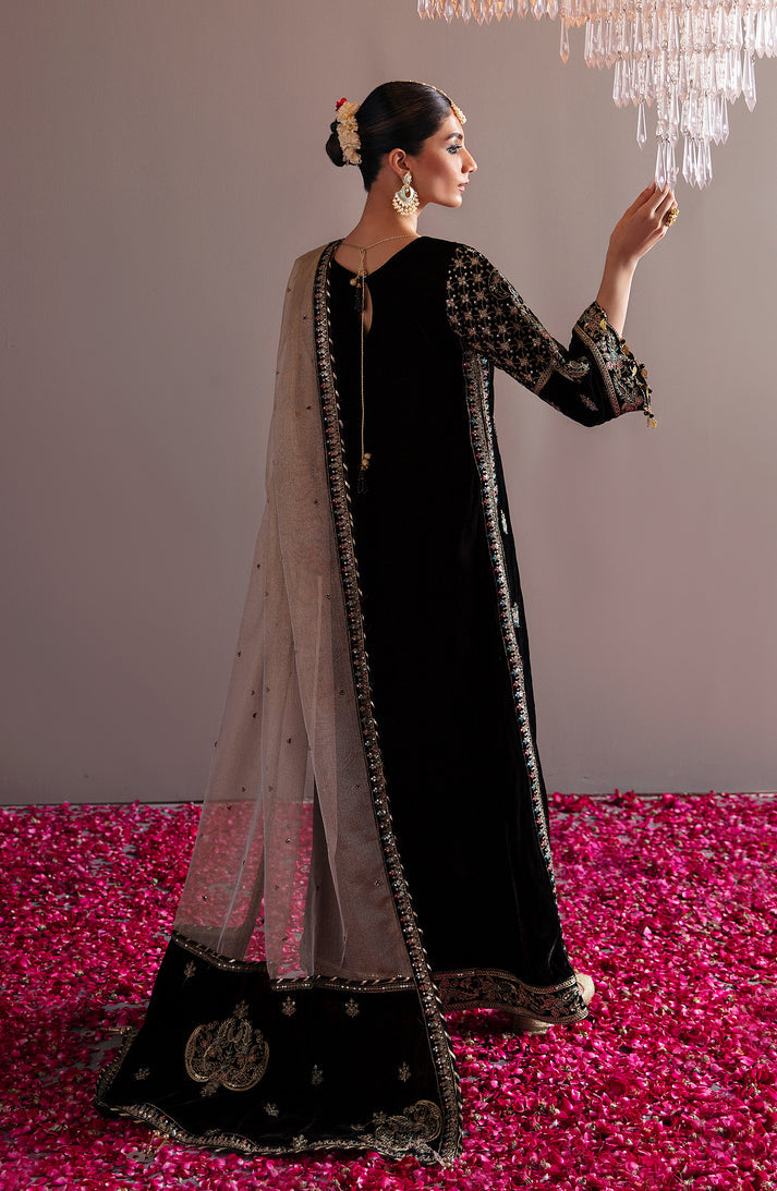 Pakistani velvet outfit Aqs by Emaan Adeel 2025