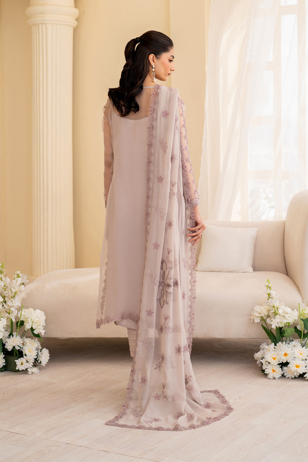 Iznik | Printed Formal | UE-437 Embroidered Pure Organza