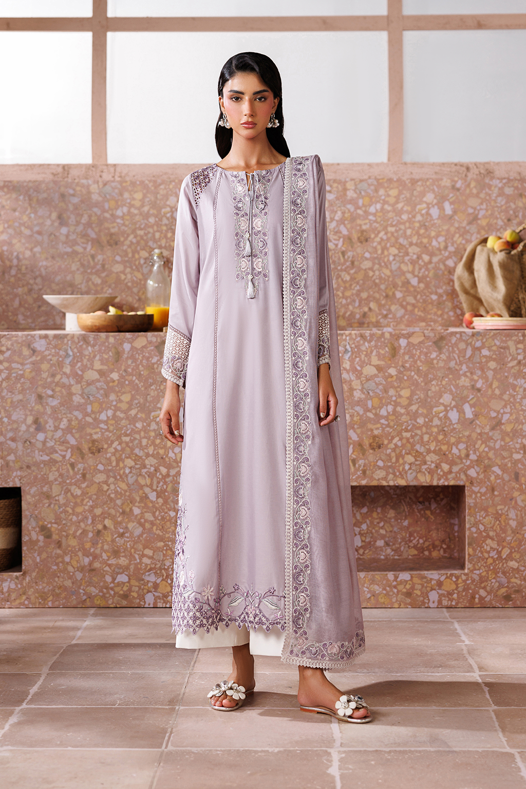Iznik Sunscape Lawn '26 | UE-697 Embroidered Lawn
