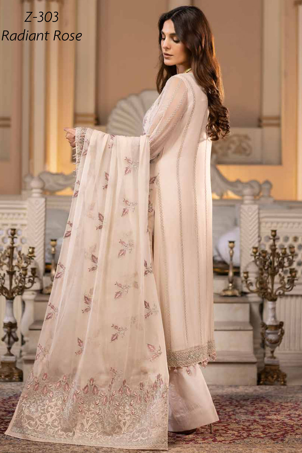 Luxury Chiffon Vol 3 Collection '24 By Zarsha Z-303 Radiant Rose