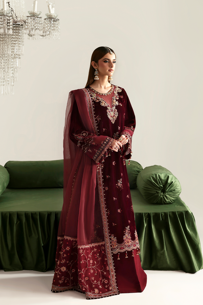Highway Fashion Emaan Adeel Nadira luxury embroidered velvet attire