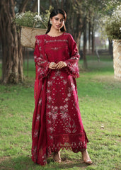 Sardinia Tales Of Petals Luxury Lawn '26 | FLORAL FUCHSIA