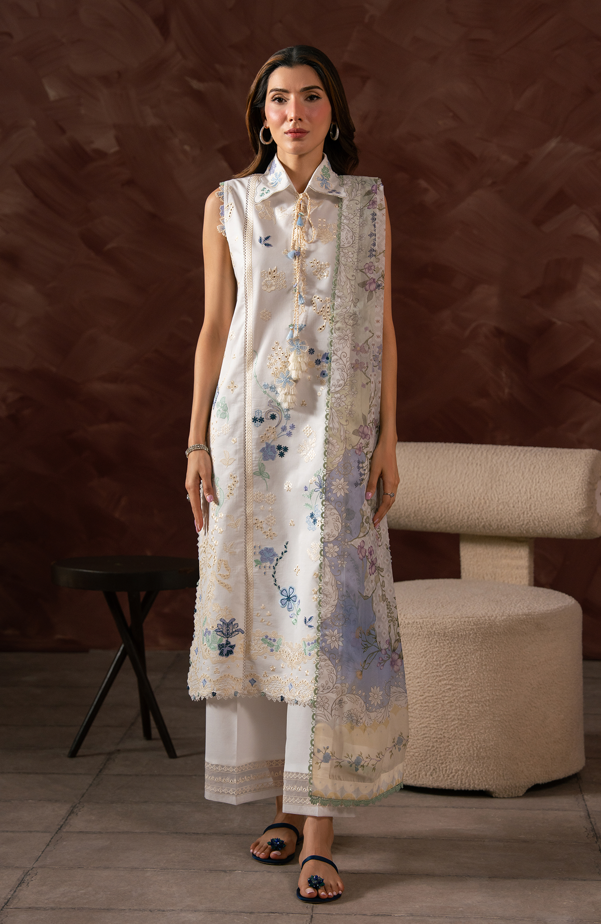 SERAN Luxury Unstitched LAWN | LYRA