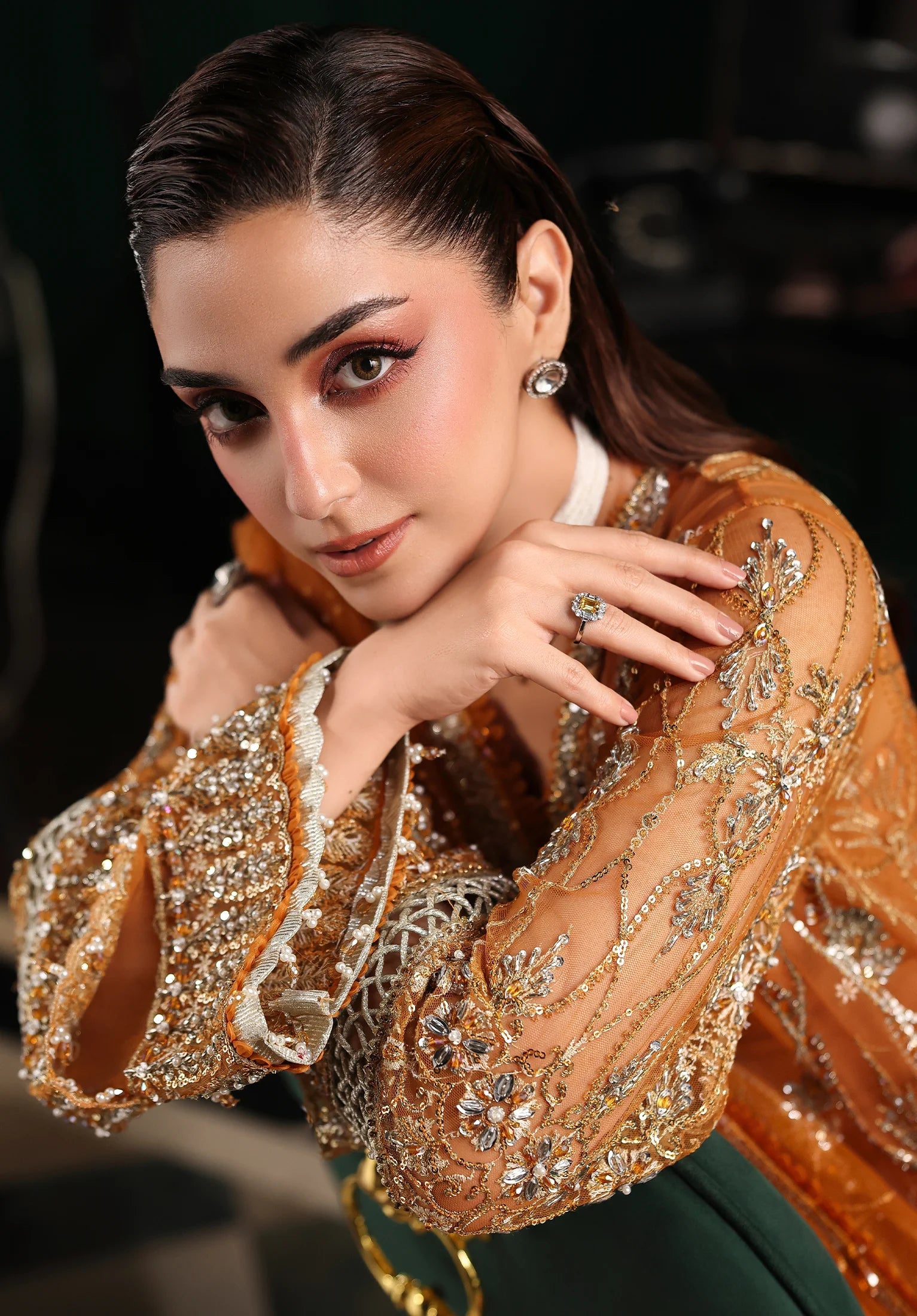 Elaf | ESH-09 SAFFRON | STARDOM FORMAL HANDWORK