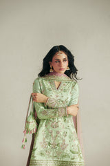 Vera Resham Mint Green Gharara Set