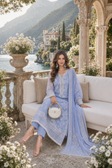 Nooriyah Luxury Embroidered Chiffon By Noor By Saadia Asad | D3 - Dove Blue