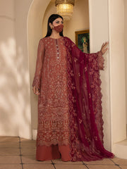 Chandni By Flossie | Gulrukh - 3 Piece Embroidered Chiffon Dress
