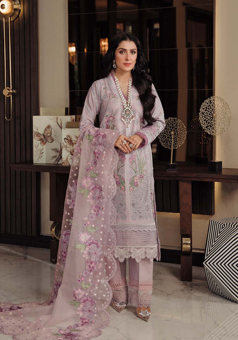 Luxury Lawn Unstitched Collection '23 By Zarqash ZQL 005 - VAIA