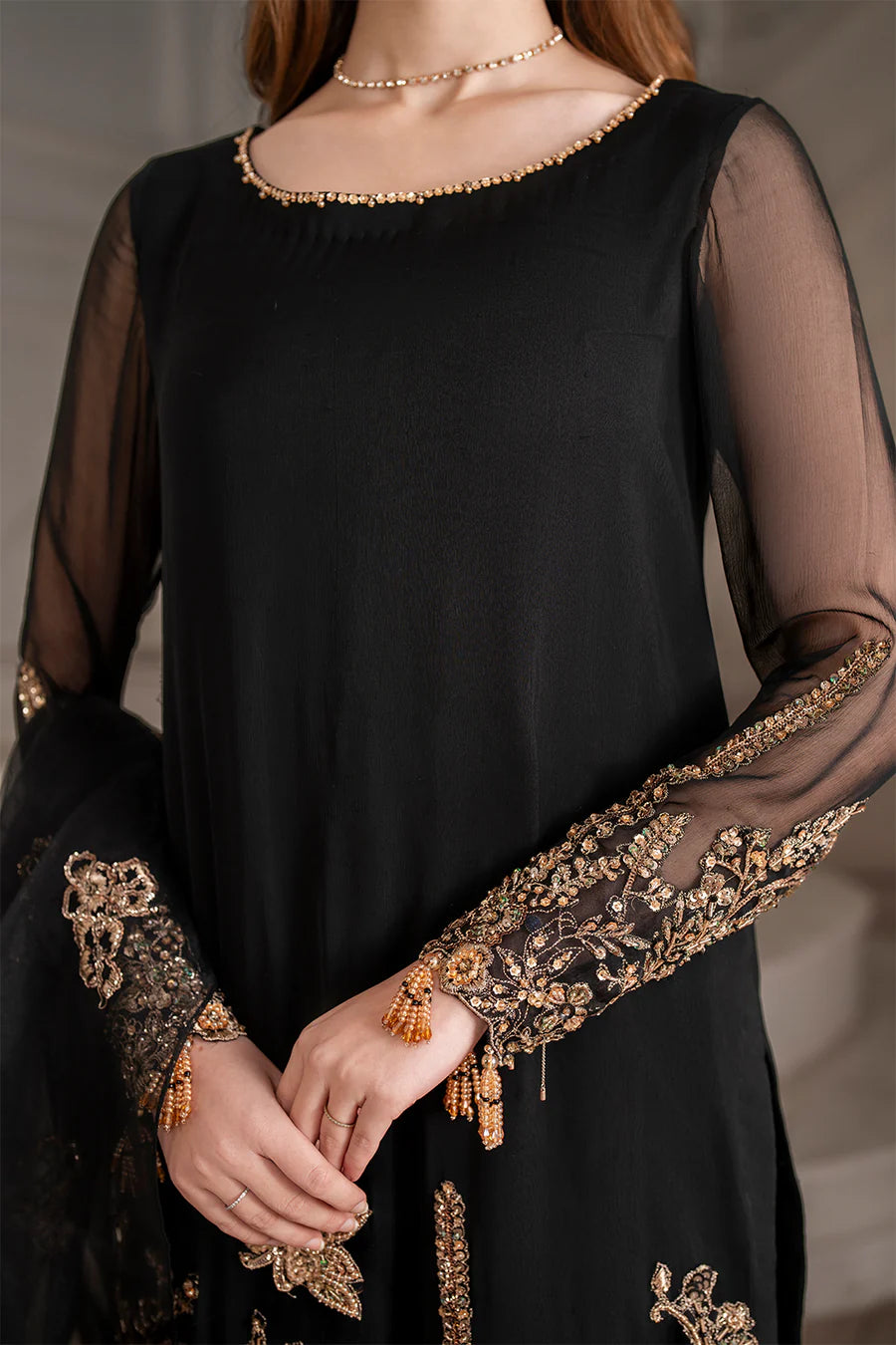 Iznik | Luxury Formal | UE-417 Embroidered Chiffon