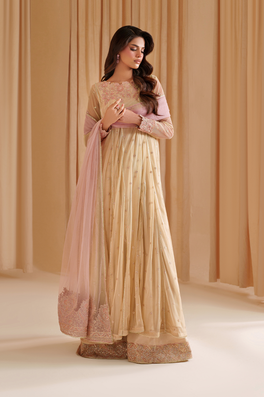 Iznik Chinon Chiffon | CC-84 Embroidered Net