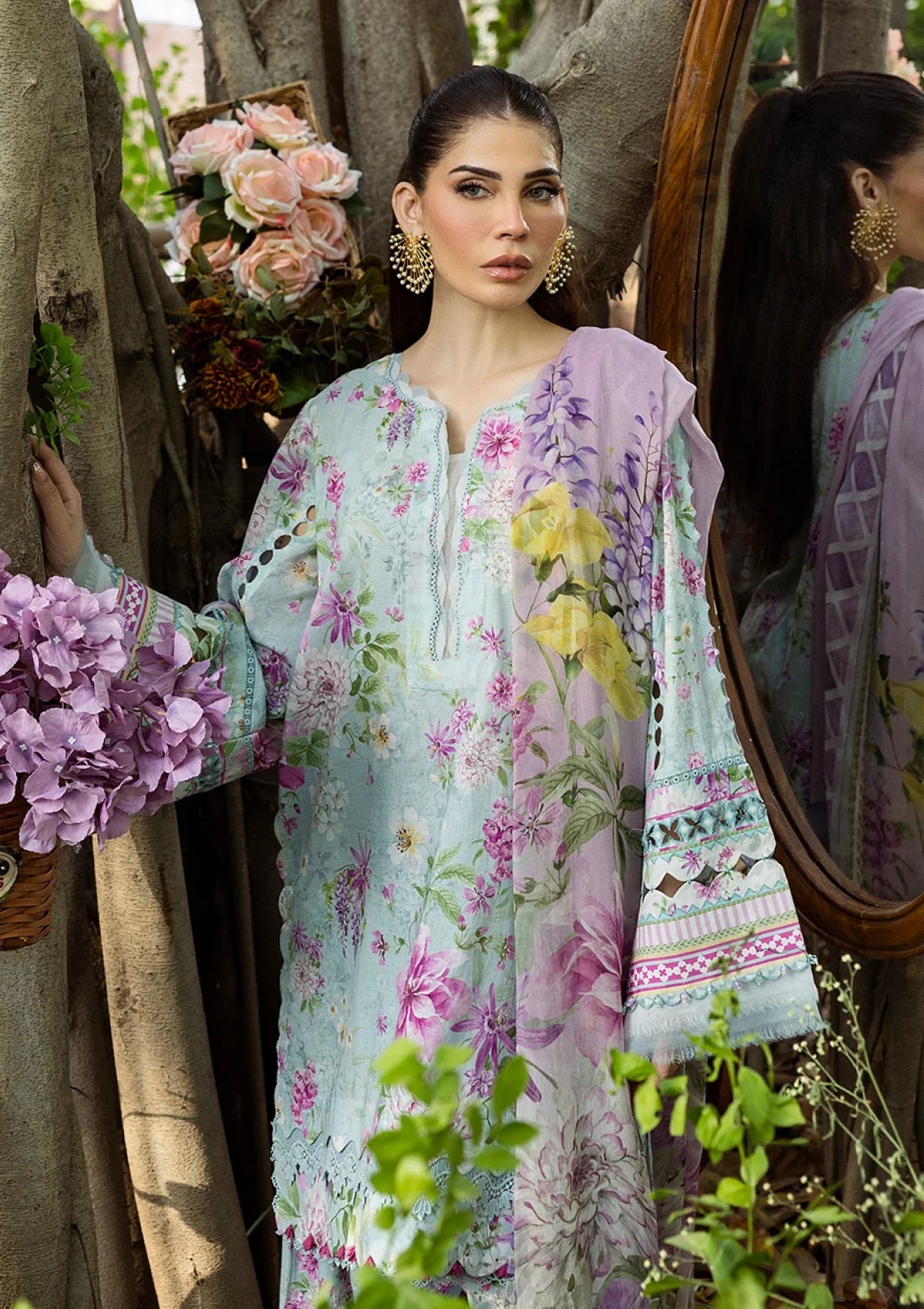 Elaf | ECD-3B – FLORAL CHARM | PRINTS WITH CHIFFON'25
