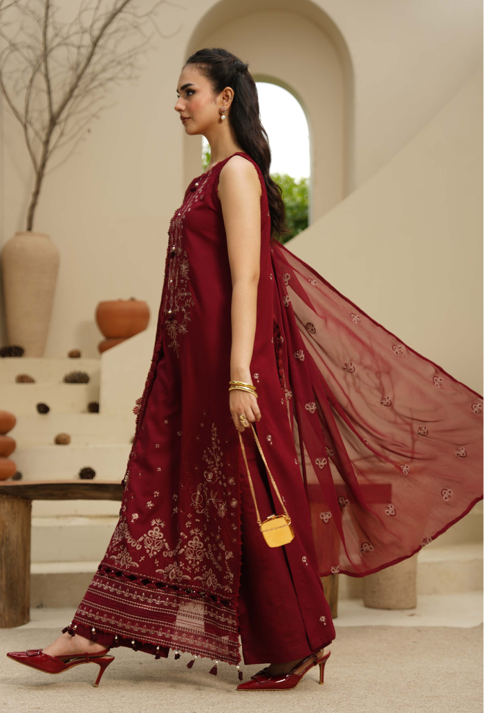 Mushak by HumDum | D01 | 3PC Embroidered Lawn Suit