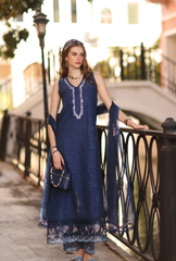 Noor Eid Luxe Printskhaas '26 By Saadia Asad | D6 - A - Imperial Blue