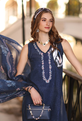 Noor Eid Luxe Printskhaas '26 By Saadia Asad | D6 - A - Imperial Blue