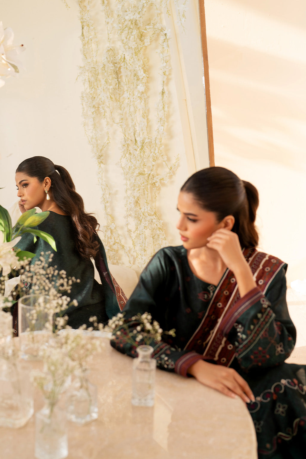 Iznik | Printed Formal | UE-435 Embroidered Pure Jacquard Silk