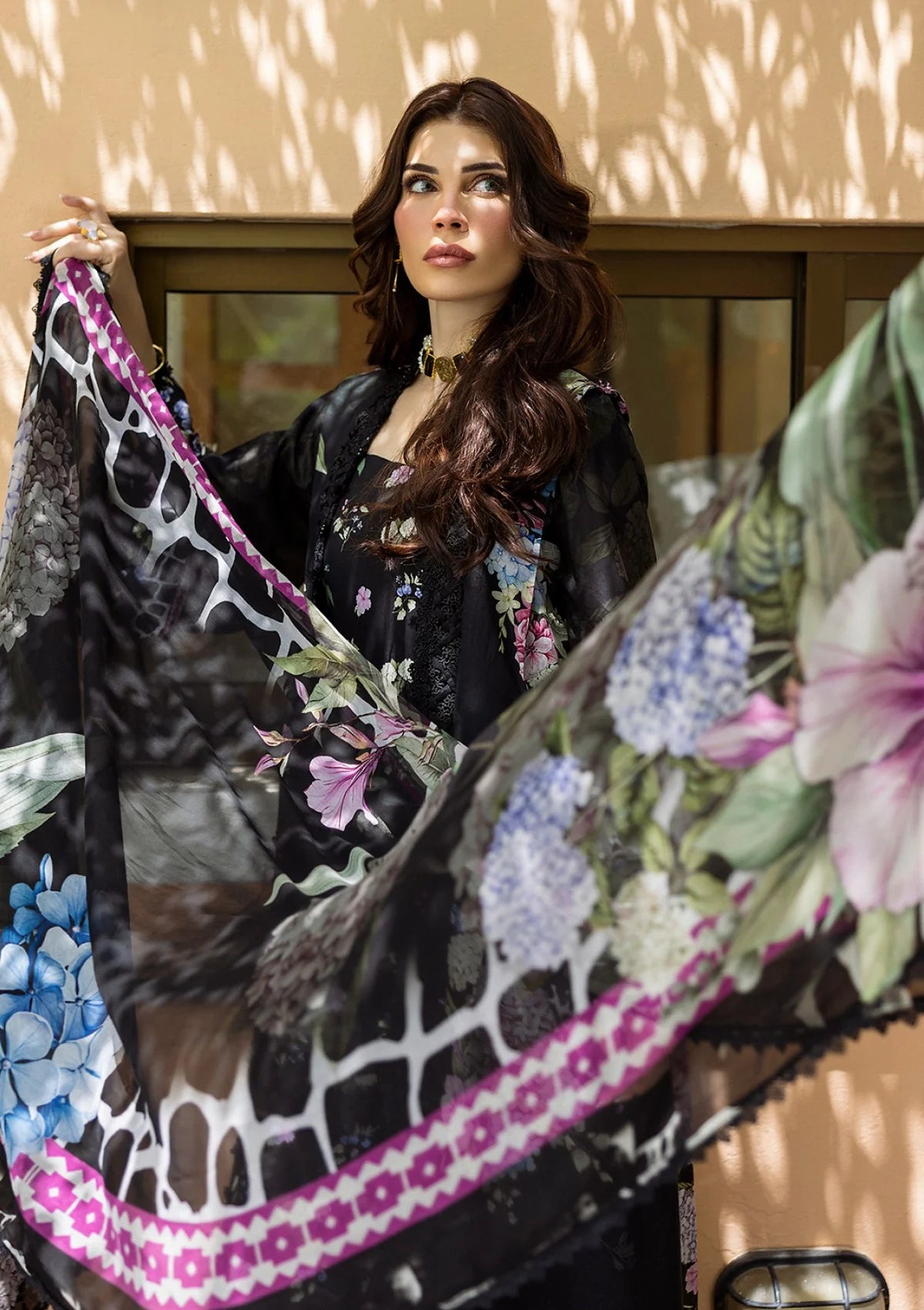 Elaf | ECD-4A MIDNIGHT BLOOM | PRINTS WITH CHIFFON'25