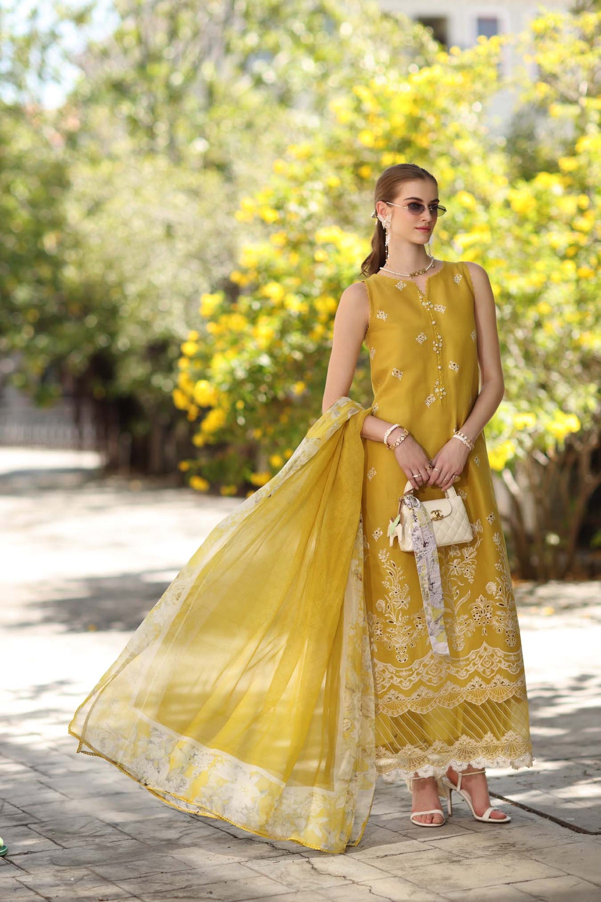 Noor Eid Luxe Printskhaas '26 By Saadia Asad | D1 - B - Mango Yellow