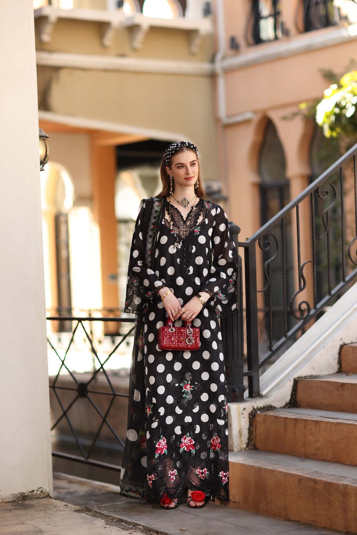 Noor Eid Luxe Printskhaas '26 By Saadia Asad | D4 - A - Black Polka