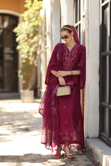 Noor Eid Luxe Printskhaas '26 By Saadia Asad | D3 - A - Fushia Blush