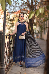 Noor Eid Luxe Printskhaas '26 By Saadia Asad | D7 - B - Sapphire Blue