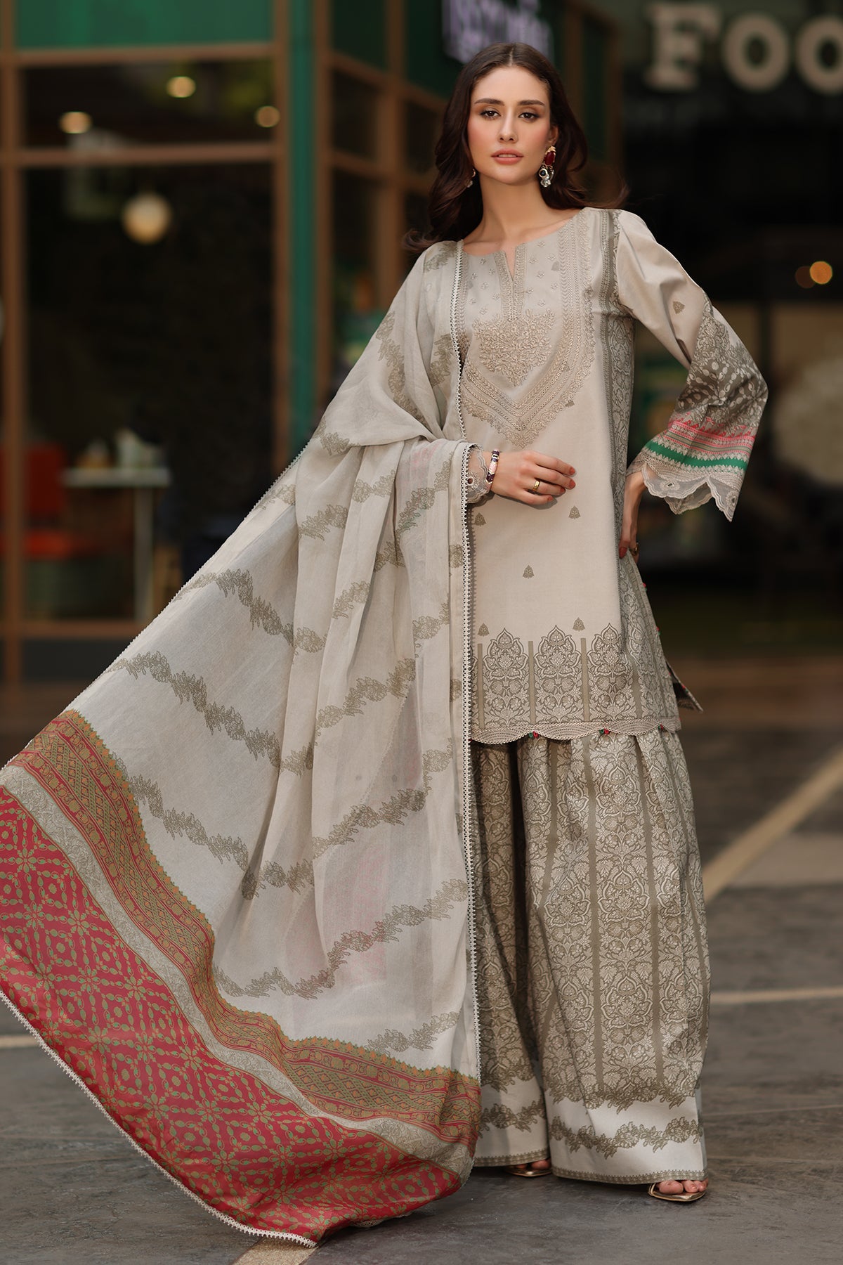 CHARIZMA INFINITY | 3-PC Unstitched Embroidered Lawn Collection IN6-01
