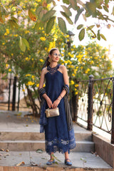 Noor Eid Luxe Printskhaas '26 By Saadia Asad | D7 - B - Sapphire Blue