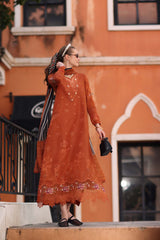 Noor Eid Luxe Printskhaas '26 By Saadia Asad | D7 - A -Tangerine Royal
