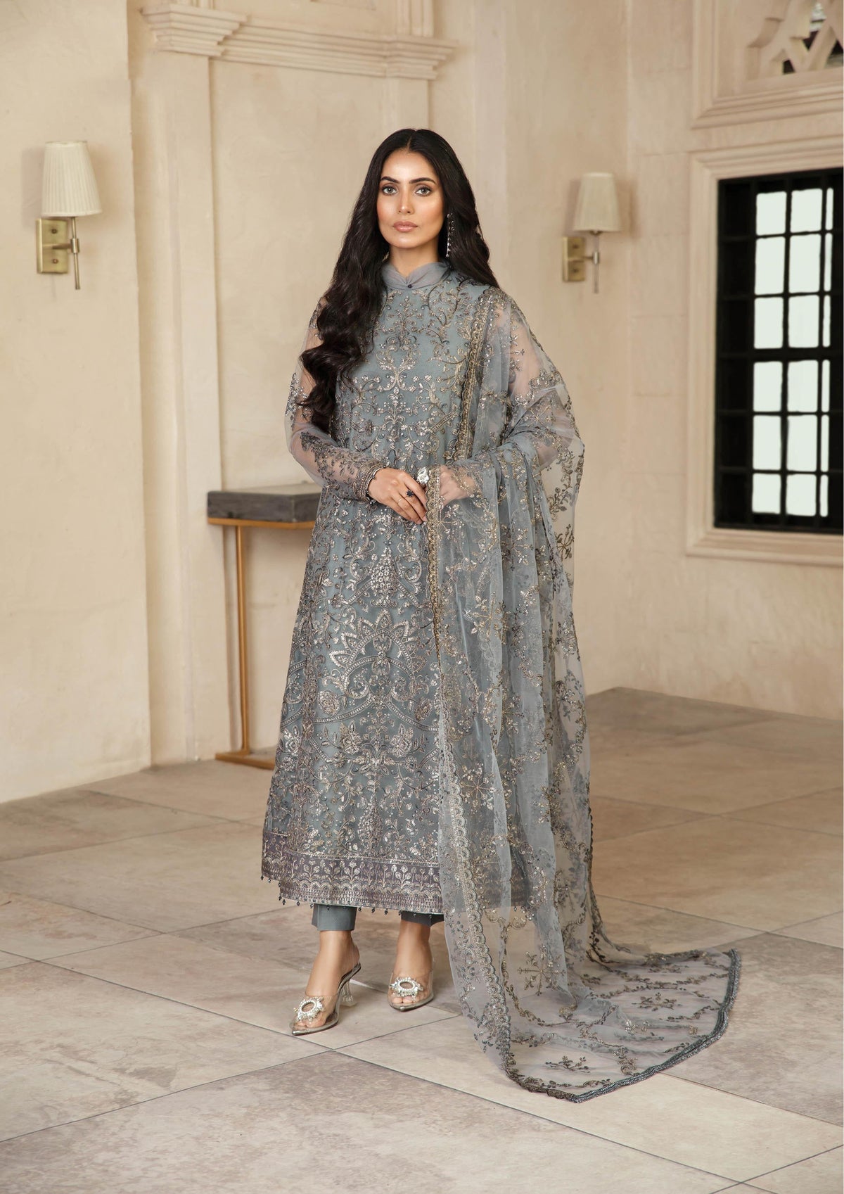 Zarif Gulzaar Festive Chiffon Collection '22 - ZFG 07 HAZEL